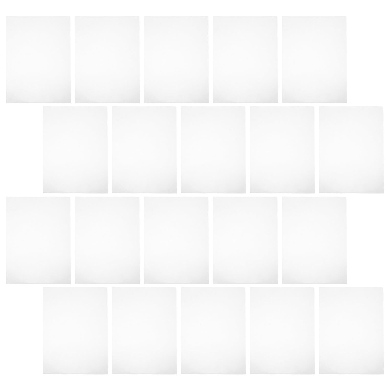 INOOMP 50 Pezzi Cartelletta e Compatibile Formato Porta Documenti in Plastica Trasparente Spessa a Forma, per Quotidiano e Scolastico