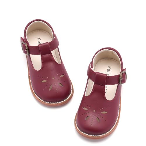Image of Felix & Flora Toddler Little Girl Princess Dress Shoes-Mary Jane Flats for Girl Party School Shoes