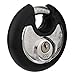 BRINKS 673-70001 Commercial Stainless Steel Discus Padlock, Keyed, 70 mm, 4 Pin Cylinder , Black