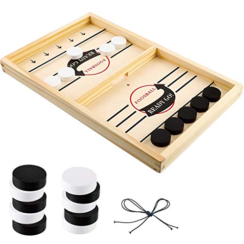 Large Size Foosball Winner Board Game Fast Sling Puck Sling Foosball, Desktop Battle Hockey Super Winner Foosball Slingshot Game Board for Hockey Fans, Birthday, Halloween