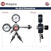 Kegco Premium Commercial Grade Dual Gauge Two Product CO2 Draft Beer Regulator