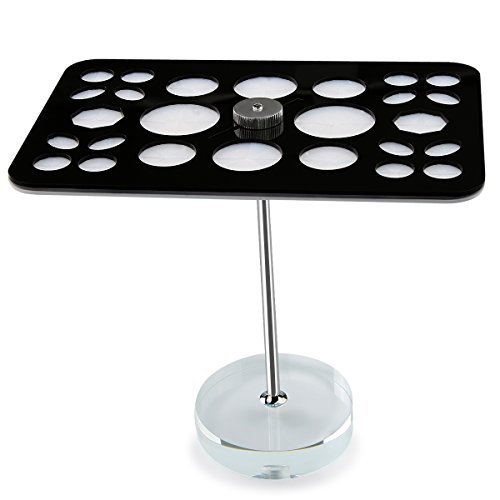 AmoVee Makeup Brush Holder Organizing Makeup Brush Tree Folding Collapsible Air Drying Tower Brush Dryer