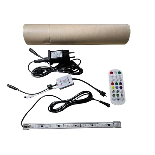 Köhko Mehrfäbige LED-Beleuchtung Leiste 30 cm wasserdicht für Wasserfall 30 cm buntfäbig