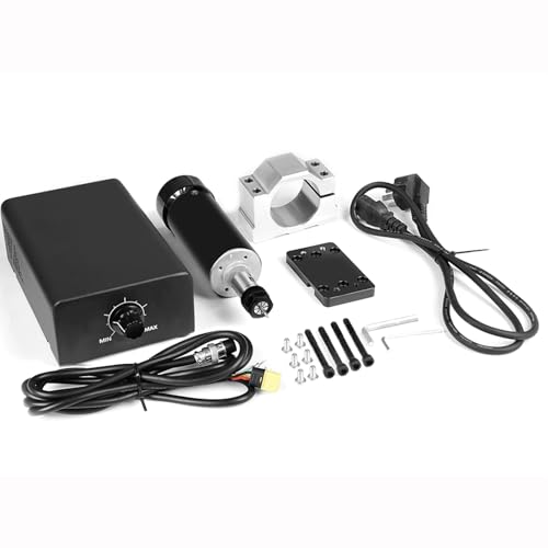 Spindle Milling Motor, TTC450 CNC Router, 500W CNC Spindle Motor Kit for CNC Router Engraving Machine CNC Drilling, Adjustable Speed 11000RPM for DIY Engraving