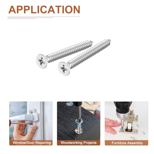 Tornillos para madera acero inoxidable M6x60mm 20 piezas miniatura 5