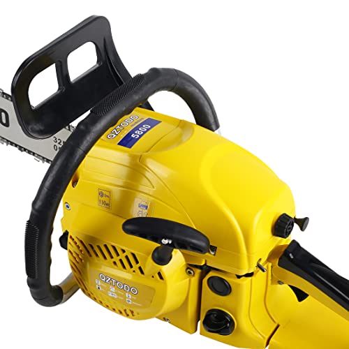Qztodo Gas-Powered-Chainsaw - 20 Inch Chain Saw 58 Cc 2-Cycle Cordless Handheld Automatic Chain Oiler Garden Tool For Cutting Wood Trees #TOP6