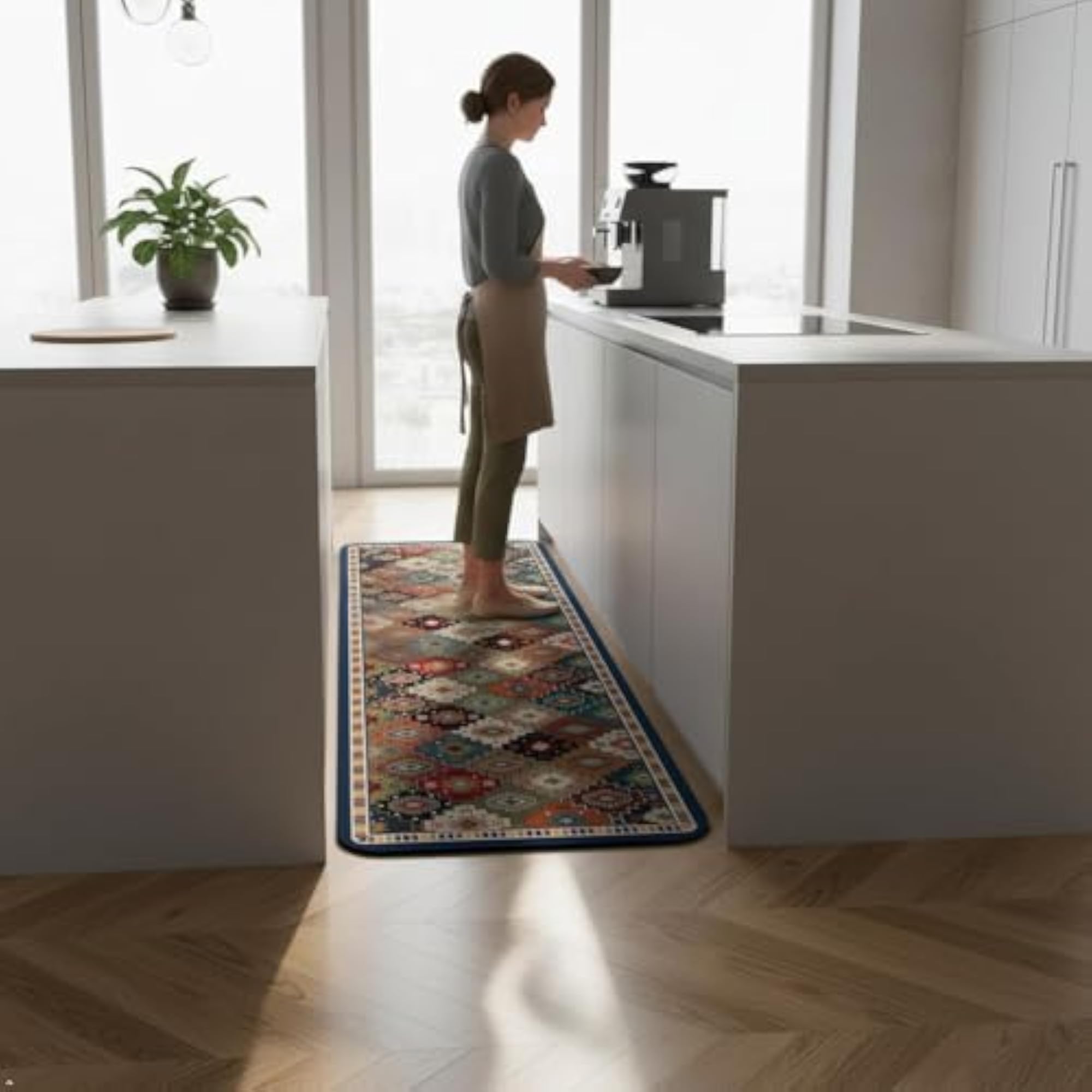 Waterproof Anti-Fatigue Kitchen Rug Set, 2 Piece