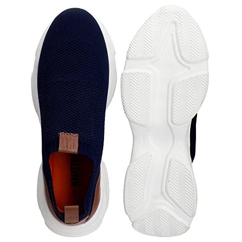 Image of HAUTTON Men's Stylish Light-Weight Breathable Sneakers | Casual Running Ultra Soft Socks Slip-On Padding Walking, Gym Shoes
