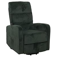Mendler Fernsehsessel HWC-K62, Relaxsessel TV-Sessel Liege, Liegefunktion Aufstehhilfe, Metall Stoff/Textil Cord - grün