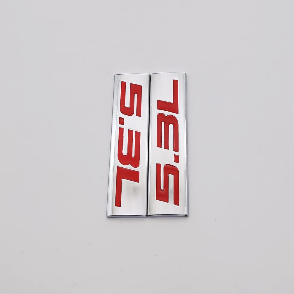 Amazon.com: AxleZx 2X Chrome Metal 5.3L Logo Car Emblem Premium 3D