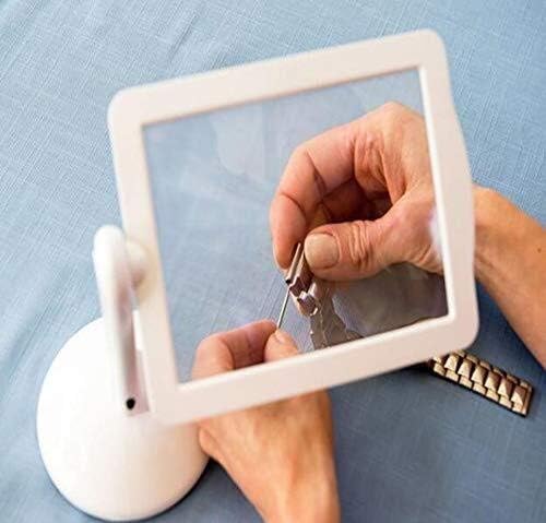Screen Magnifier Magnifier, Three Screen Magnifier, Desktop LED lamp Bulb, 360-degree Rotation, Suitable for The Elderly Read/Electronic Inspection and Maintenance of Visual aids, White Magnifier wi