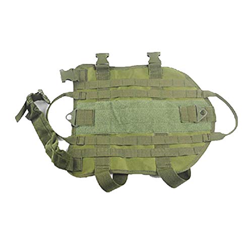 DaiHan Nylon Taktische Hundegeschirr, Militärische Hundeweste,Einstellbar Outdoor Training Service Patrol Hundegeschirr mit Mesh Pad und Griff Army S