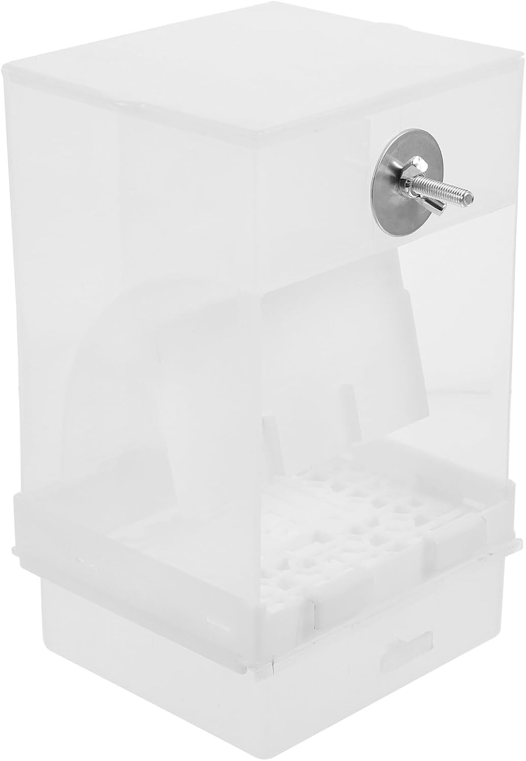 Automatic Bird Feeder Box 520g Acrylic Anti-Spill Food Dispenser with Drawer Tray for Parrots and Small Birds Pet Feeding Supplies