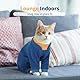 Hjumarayan Katzenbody nach OP, Haftenden Haaren Katzen Body mit Lange Beine, Komplettabdeckung Erholungsoverall, Onesie nach Operation gegen Lecken, Warmer Fleece Katzenpullover, Blau M