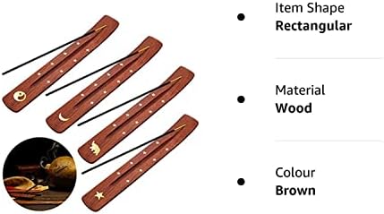 Hand Made Incense Stick Holder Wooden Stand Ash Catcher Burner Home Décor and Fragrance Accessories Meditation Yoga and Spa Great Gift for Any Occasion
