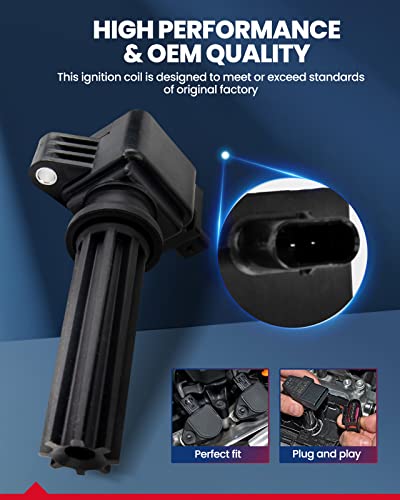Image of KAX 4 Ignition Coils for Ford Focus Fusion Escape Edge Mustang
