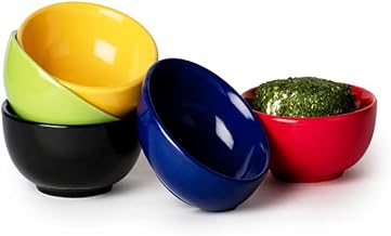 Myy Brand Small Size Melamine Curry Bowls, Multi-Color, Pack of 6