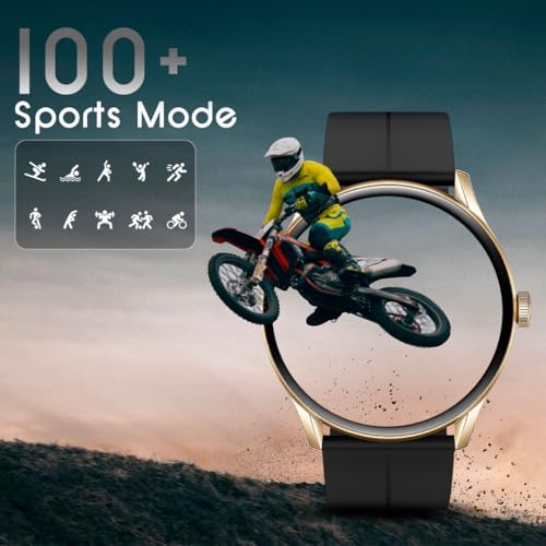 Image of PunnkFunnk Glavito Round Dial Smartwatch 1.49 inch AMOLED Display, 100+ Sports Modes, IP67, Health Tracking, Bluetooth Calling, Crown Control, 100+ Watch Faces for Men & Women (Magnetic Black)