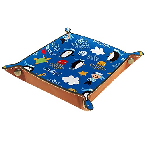 Bandeja de cuero para valet organizador