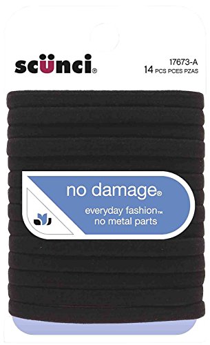 No Damage Elastic Hair Bands, Black