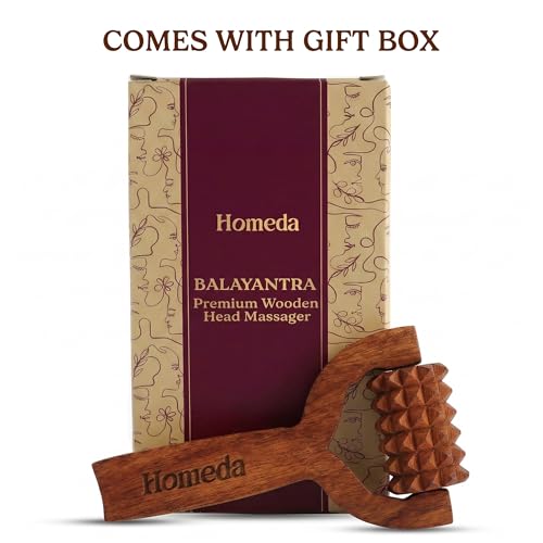 Image of Balayantra for Hair Growth Roller | Head Roller Bala Yantra | Wooden Derma Roller Balyantra for Hair | Wood Head Massage & Scalp Massager - Pain Relief & Blood Circulation