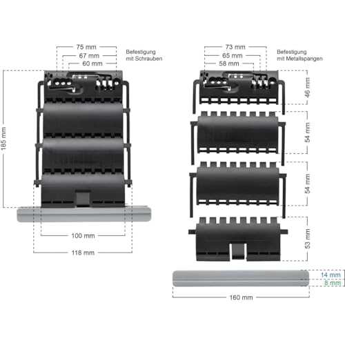 Schellenberg 16007 feste Wellenverbinder, einbruchshemmende Rolladenaufhängung, universal Hochschiebesicherung, 2 Stück