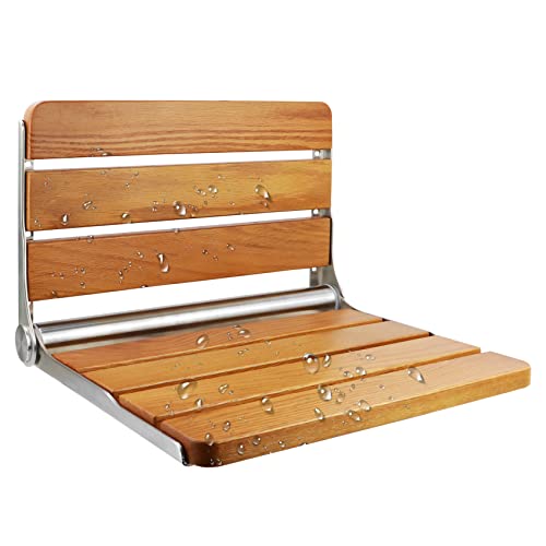 Folding Teak Shower Seat Wall Mounted,Fold Down Shower Seat,Foldable Shower Bench,Home Care Teak Shower Seat Bench For Inside Shower,Folding Shower Seat Bench,Wall Mount Shower Seat Bench Chair #TOP10
