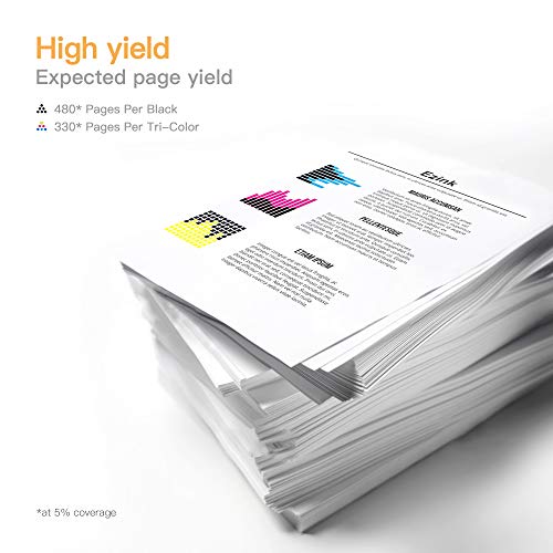 E-Zink (Tm) Remanufactured Ink Cartridge Replacement For Hp 63Xl 63 Xl To Use With Officejet 3830 5255 4650 3833 Envy 4520 Deskjet 1112 3637 3630 3634 Printer (1 Black, 1 Tri-Color) #TOP3