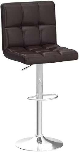 Miniatura 205 de Yaheetech Pink - Juego de 2 taburetes de bar de terciopelo ajustables, taburete giratorio moderno de altura de mostrador con base más grande para