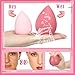 17PCS Makeup Sponge Set with 6PCS Powder Puff, 3PCS Mini Makeup Sponges, 3PCS Foundation Mini Make Up Sponge Puff and 1PCS Make Up Sponges Holder (Pink)