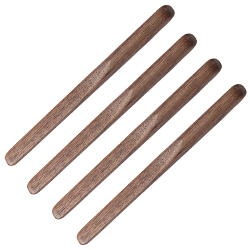 MIGAKU HOME Black Walnut Wood 4Pcs Coffee Stirrers 6″ Reusable