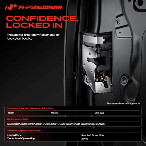 Image of A-Premium Rear Left Driver Side Door Lock Actuator Compatible with Nissan Maxima 2016-2023