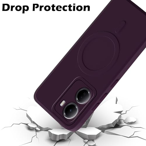 Image of amazon basics Back Cover for Redmi 15A 5G Soft Matte Silicone Mag-Safe Design (Mag-Safe Not Support) Camera Protection | Slim Fit Bumper Cover (Purple)