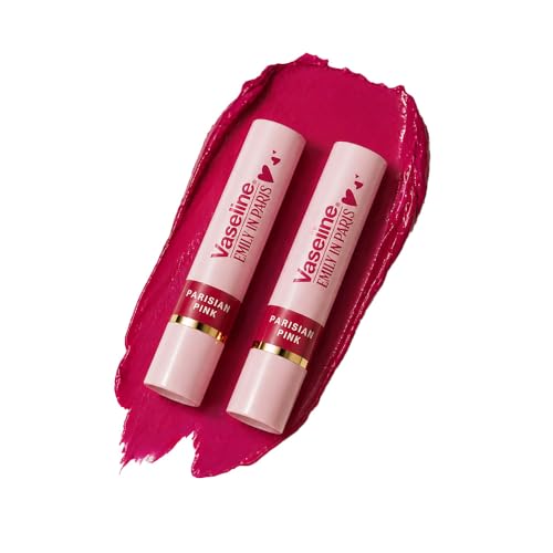 Image of Vaseline Parisian Pink Emily in Paris Limited Edition Pink Tinted Lip Balm Stick 3g (Pack of 2)