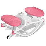 Merach Rocking Steppers for Exercise at Home,3D Motion Stair Stepper with Resistance Bands for Full Body Workout& Low-Impact Balance, 330 LBS Loading Capacity Exercise Equipment