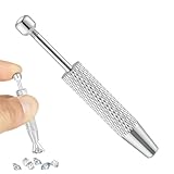 Wcawnlt Piercing de Bola, Pinza de Acero Inoxidable Antideslizante de Precisión para Joyas y Piedras, Herramienta Profesional para Manipular Piercings, 1 Unidad Plateada