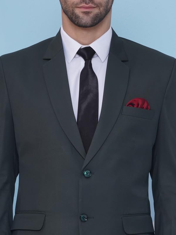 Image of FAVOROSKI Tuxedo Formal Blazers for Men with 2 Pockets | Rayon Slim Fit Single Breasted Blazer | Semi Ethnic Wear Tuxedos | Solid Tuxedo Blazers in Shawl Collar | Blazer for Wedding, Festive, Formal