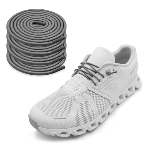 Image of 2 Pairs Elastic Shoe Laces for On Cloud 5, 6 Sneakers | 1 /10 inch(2.5mm) Thin Stretch Round Shoelaces Shoe Strings Replacement, Bungee Speed Tieless No Tie Laces for Adults and Kids