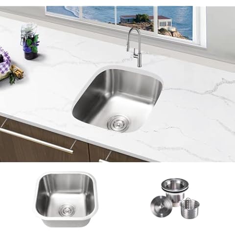 KBFMore 16 Inch Stainless Steel Sink Cover