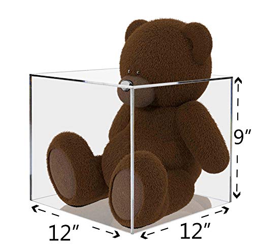 Marketing Holders 12”W X 9”H Display Cube Product Platform Display 5 Sided Art Sculpture Collectible Pedestal Cover Trophy Stand #TOP5
