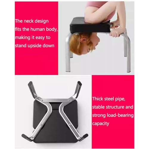 Sedia da yoga a inversione con struttura in acciaio inox, seduta rimovibile a forma di T per una maggiore flessibilità e allenamento della forza