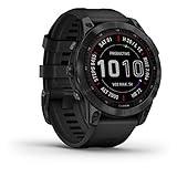 Garmin Fenix 7 Sapphire Solar con Correa de Silicona DLC-Titanium...