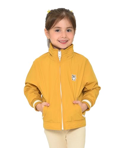 Image of Mi Arcus Purple Baby Puffer Jacket with Stand Collar for Girls Kids Infants Toddlers