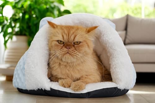 Ninho de dormir de pelúcia para animais de estimação, cama macia, cama para gatos e cachorros.