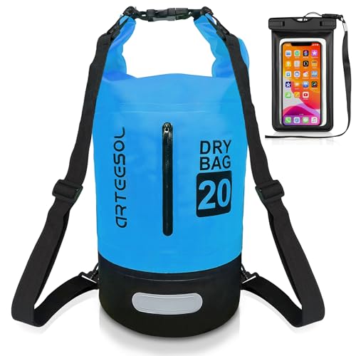 Image of Waterproof Dry Bag, 5L/10L/20L/30L Waterproof Backpack Dry Sack Rucksack, Swim Bag with Adjustable Shoulder Straps, for Beach Swimming Kayaking Hiking Boating Canoeing Surfing Fishing