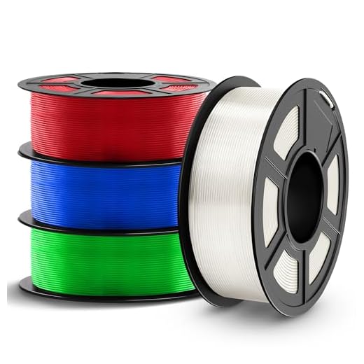 TECBEARS PETG Filament 1.75mm 4KG, 3D Printer Filament Bundle PETG, 4 * 1KG(1320M) Filament High Precision, Dimensional Accuracy ±0.02mm,Transparent with 3 Spools of Transparent Blue/Red/Green