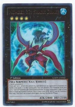 Number 32: Shark Drake (V.1) GAOV-EN042 Ultra Rare Englisch Boosterfrisch Unlimitiert - Galactic Overlord - mit ReCollectibles-Versandschutz - für Yu-Gi-Oh!