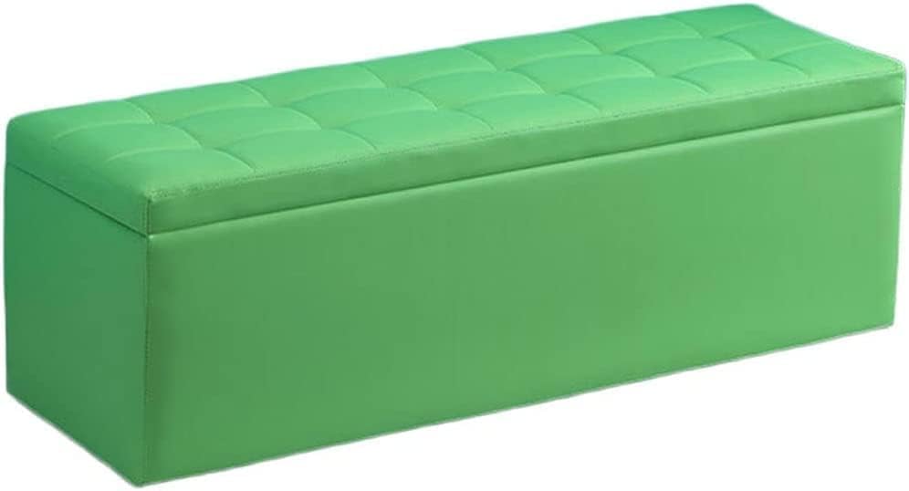 Grand repose-pieds pour le salon en cuir PU et coffre de rangement élégant