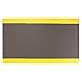 Antifatigue Mat, Black, YllwBrdr, 4ftx60ft