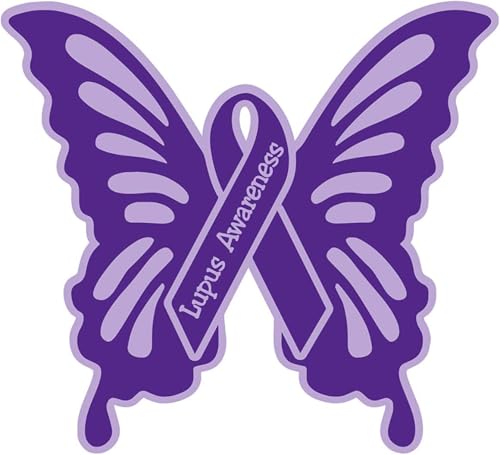 DF Decals Lupus Awareness Butterfly Car Decal/Sticker 5x5Inches for Vehicles,